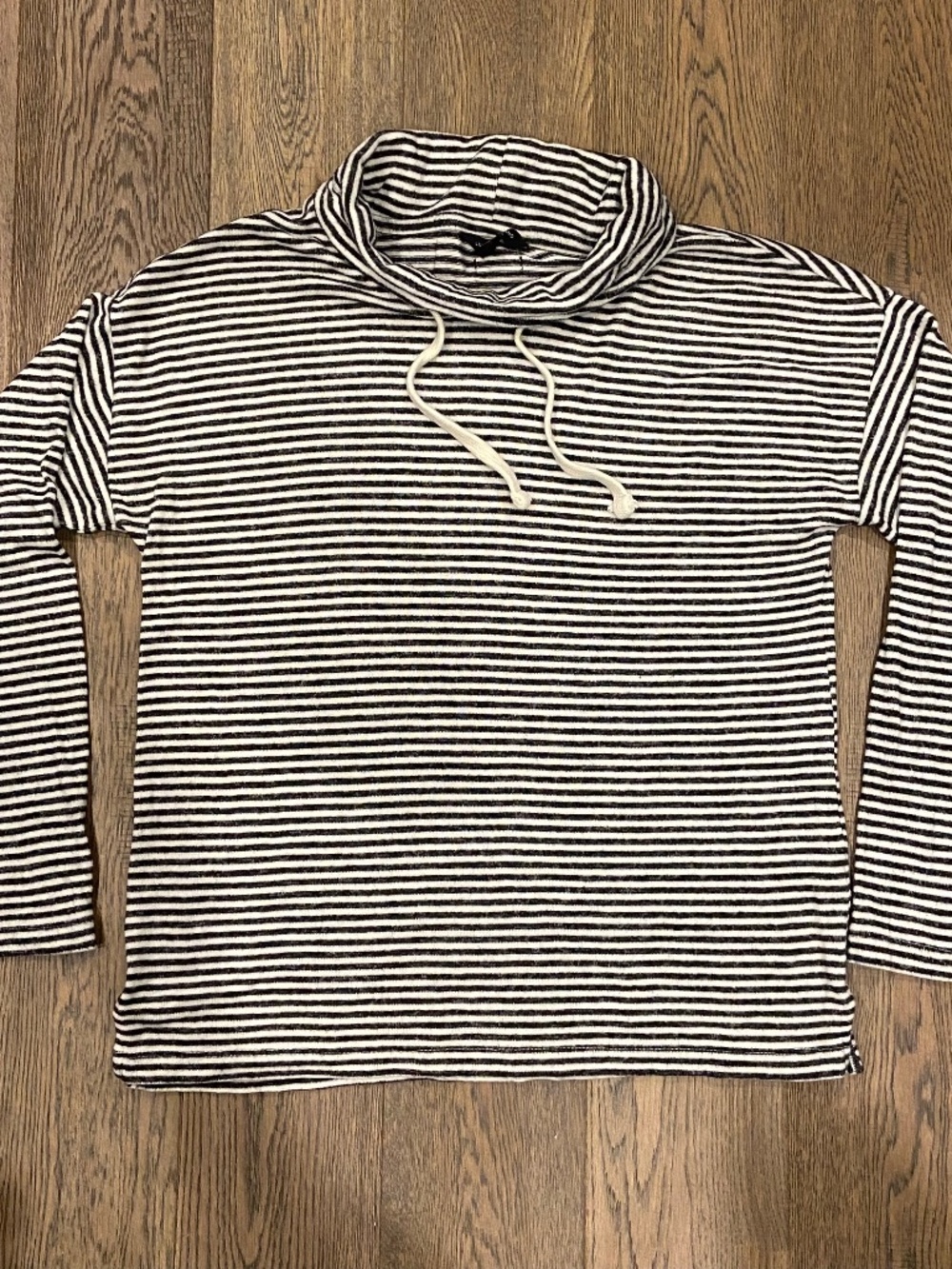 EUC: Lucky Brand Striped Cowl Neck Top - Size Small